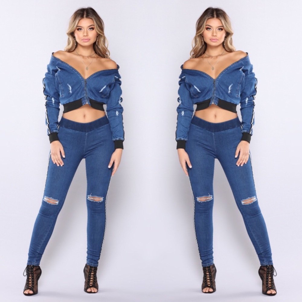 Fashion Nova make or break jogger denim pants
